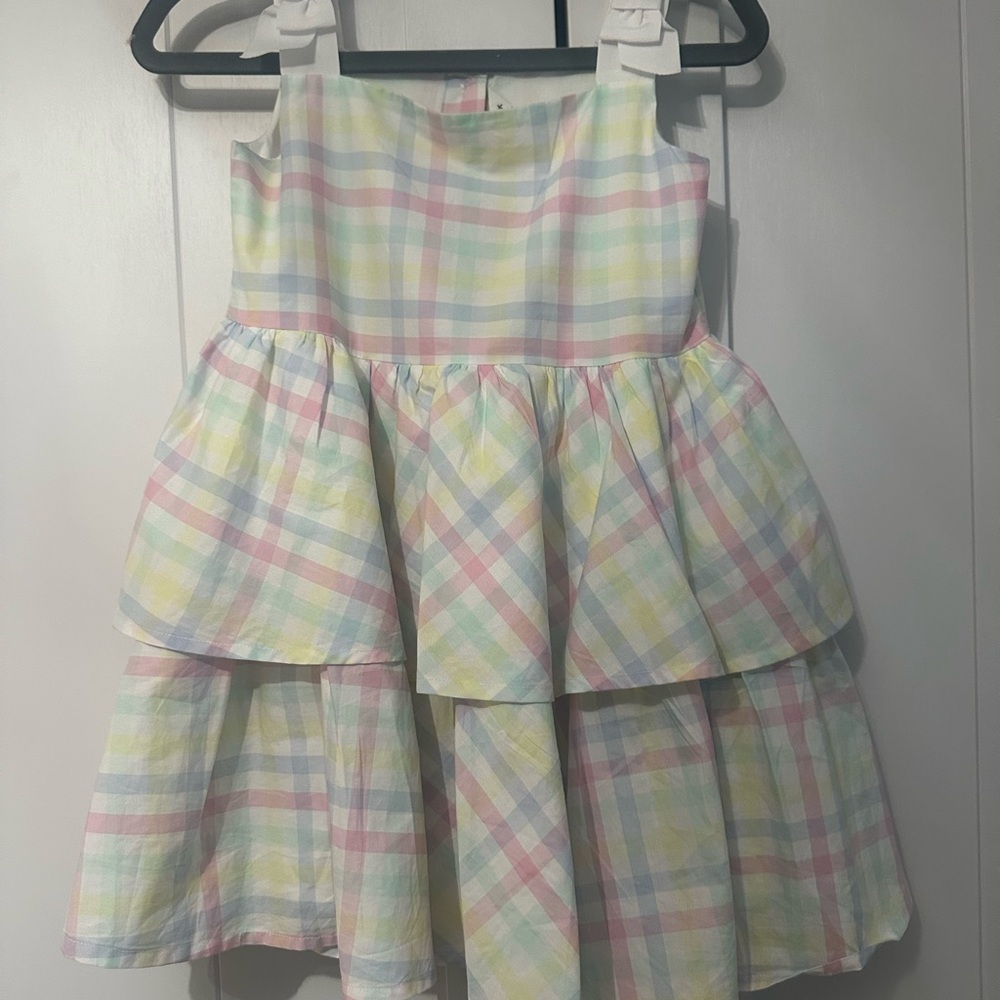 Janie and Jack Pastel Plaid Kids Dress